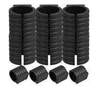 GETAJGHSD Coprigambe per Sedie Tubolari in Plastica Nera, 10 Pezzi, Piedini Antiscivolo a Forma di U, Adatti a Tubi Rotondi da 17-20 MM, per Uso Interno e Sala da Pranzo