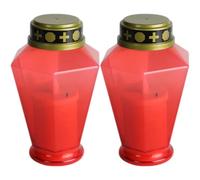 GETAJGHSD Decorazioni Candele a LED senza Fiamma, 2 Pezzi per Esterni Impermeabili, Alimentate a Batteria, Perfette per Lumini Cimitero e Luci Giardino