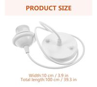 GETAJGHSD Kit 2 Pezzi Portalampada a Vite E27 Cavo Bianco 1 Metro, Set di Luci a Sospensione Industriali per Soffitti Inclinati, Supporto Lampada da Parete Rosone da Soffitto