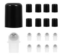 GETAJGHSD Kit di Accessori per Flaconi a Rullo 20 Pezzi Sfere Rotanti e Tappi Antipolvere, Flaconi da 18 Denti in Acciaio Inossidabile per Oli Essenziali e Uso Aromaterapico