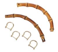 GETAJGHSD Manici per Borse 2Pezzi in bambù Naturale Design a U e Piccoli Accessori per Fai da Te in Borse Tote e Clutch