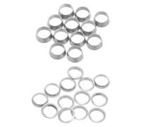 GETAJGHSD Manicotti di Compressione in Acciaio Inossidabile 12 Pezzi Doppia Ghiera 3/8 Od Argento per Progetti Industriali e Industrie Farmaceutiche
