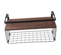GETAJGHSD Mensola Da Bagno Legno Con Supporti Metallici Organizzatore Murale Per Spazio Di Stoccaggio Facile Da Installare e Resistente Design Moderno e Stile Elegante Per Bagni e Cucine