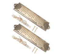 GETAJGHSD Mezuzah Decorativa in Lega Oro 2 Pezzi per Porta D'ingresso Resistente alle Intemperie per Benedizione della Casa e Decorazione Quotidiana