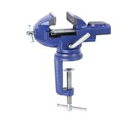 GETAJGHSD Morsa da Banco Piatta con Rotazione in Ghisa Leggera per Falegnameria Gioielli Modellismo e Lavori Manuali DIY Morsetto Compatto e Portatile Blu