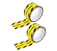 GETAJGHSD Nastro di Avvertenza Autoadesivo Giallo e Nero 2 Pezzi, Nastro di Avvertimento per Esterni Resistente a Sbiadimento e Usura, Adesivo di Avvertimento Multiuso per Segnalazioni