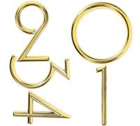 GETAJGHSD Numeri Civici Dorati 5 Pezzi 0-4 in Materiale ABS, Numeri di Porta Autoadesivi per Cassette Postali, Adatti a Hotel, Scuole e Uffici