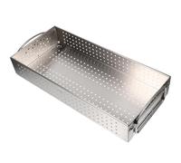 GETAJGHSD Organizer per Posate da Cucina in Acciaio Inossidabile Design a Rete e Manici, Contenitore Porta Utensili Argento per Organizzare Cassetto