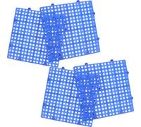 GETAJGHSD Piastrelle per Patio Esterno in Plastica Blu 4 Pezzi Antiscivolo con Design a Incastro per Vialetti e Terrazze, Resistente e Facile da Montare