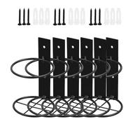 GETAJGHSD Portabottiglie da Parete in Ferro Robusto, Espositore per Bottiglie di Vino Singole, Set da 6 Pezzi per Cantinetta Muro, Salvaspazio e Resistente alla Ruggine, per Cucina e Sala