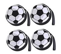 GETAJGHSD Portamonete a Forma Di Pallone Da Calcio in Metallo Tonda, Set Da 4 Pezzi, Compatto e Leggero, Porta Monete e Piccoli Oggetti Personali, Adatto Per Scuola, Lavoro e Shopping