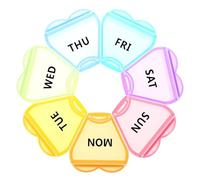 GETAJGHSD Portapillole Settimanale Multi-scomparto in Plastica Trasparente Coperchio, Custodia Portatile per Medicinali per Viaggi e Uso Quotidiano, Valigetta Compatta per Conservazione