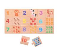 GETAJGHSD Puzzle Montessori Matematica per Educativo Blocchi Numerici in Gioco Cognitivo per Apprendimento Precoce e Riconoscimento Numerico Strumento Didattico per Anni