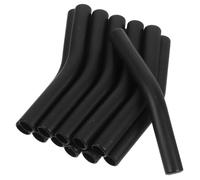 GETAJGHSD Set 12 Pezzi Coperture per Cannucce in Silicone Nero Flessibile per Cannucce in Acciaio Inox 8mm, Elimina Sapore Metallico, per Campeggio e Lettura
