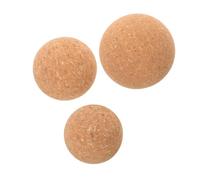 GETAJGHSD Set 3 Palline in Sughero 5/6/7 CM per Massaggio Muscolare e Terapia Trigger Point, Rulli per Esercizi di Rilassamento e Fisioterapia, Strumenti per Massaggi a Piedi, Mani e