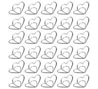 GETAJGHSD Set 30 Clip Metalliche a Cuore per Promemoria e Segnaposti da Tavolo, Morsetti Decorativi Stabili per Foto, Biglietti D'invito e Numeri da Tavolo, per Feste, Matrimoni e Uso