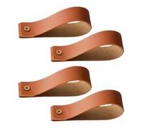 GETAJGHSD Set 4 Pezzi Ganci Fermatende e Supporti per Asta Tende in PU, Ganci Appendiabiti da Muro per Bagno, Cucina e Camera in Design Boho, per Asciugamani e Tende da Interno