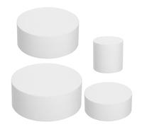 GETAJGHSD Set 4 Pezzi Torte Finte in Schiuma Rotonde Bianche, Leggere e Multiuso per Decorazioni Matrimonio ed Eventi Eleganti