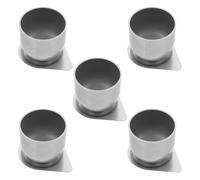 GETAJGHSD Set 5 Pezzi Crogioli di Nichel Coperchio 30ml, Crogiolo Multiuso Resistente al Calore per Fusione Metalli, Strumento Laboratorio per Gioielleria e Metallurgia