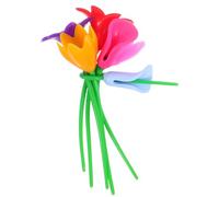 GETAJGHSD Set 6 Ciondoli Segnabicchieri in Silicone a Forma di Fiore, Marcatori per Bicchieri di Vino Riutilizzabili, Decorazioni per Feste, Cocktail e Pranzi, Identificatori Colore Casuale