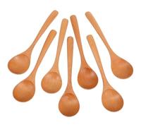 GETAJGHSD Set da 7 Cucchiai di Legno Manico per Tè, Caffè e Cucina, Cucchiaini Lisci Naturali in Legno per Mescolare e Servire, Accessori Cucina Rustici per Uso Quotidiano e Incontri