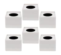 GETAJGHSD Supporto per Microfono da Intervista Bianco in Plastica, 6 Pezzi, Forma Quadrata a Cubo, Resistente per Reportage Sul Campo e Studio