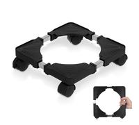 GETAJGHSD Supporto Portavasi con Ruote Regolabile da 24-38 Cm, Sottovaso Mobile in Plastica Resistente per Interni ed Esterni, Carrello Portafiori Multifunzione per Piante e Bombole Gas