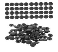 GETAJGHSD Tappi Vite Croce in Plastica Nero 500 Pezzi, Coprivite Rotondi Resistenti per Montaggio Specchi e Mensole, Adatti a Progetti di Miglioramento Casa