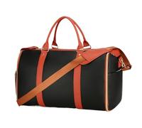 Getaways - Borsa da viaggio pieghevole, leggera, compatta, pieghevole, espandibile, impermeabile, per il fine settimana da uomo, Nero, 53.3x33x27.9cm, Adamo