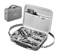 GETBSTOOP 4 mini custodia da trasporto, custodia PU in pelle piccola portatile for DJI 4 Mini e accessori controller, custodia for viaggi di stoccaggio compatta con cinghia, grigio
