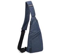 GETBSTOOP Borsa a tracolla da viaggio da uomo Borsa da petto antifurto di capacità Marsupio multifunzionale Tracolla regolabile Multi tasche for viaggi all'aperto (Blu)
