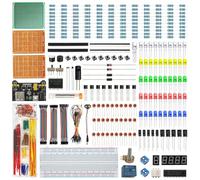 GETBSTOOP Kit Divertente for componenti elettronici Kit di avviamento elettronico aggiornato Cavi breadboard Set di Avvio di Base Modulo di Alimentazione LED e potenziometro resistore for (