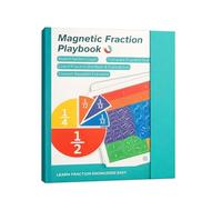 GETBSTOOP Libro Interattivo di Frazioni Magnetiche con Pezzi Magnetici e Schede Didattiche per l'Apprendimento Matematico Elementare, Strumento Educativo con Manipolativi per Bambini