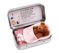 GETBSTOOP Piccolo Abbraccio Pocket Bear, Tenero Orsetto Teddy in una Scatola di Latta, Cuore di Peluche Adorabile, Morbido Animale di Stoffa, Regalo Emozionante e Rilassante per Bambini, Donne, Amici