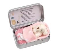 GETBSTOOP Piccolo Abbraccio Pocket Bear, Tenero Orsetto Teddy in una Scatola di Latta, Cuore di Peluche Adorabile, Morbido Animale di Stoffa, Regalo Emozionante e Rilassante per Bambini, Donne, Amici