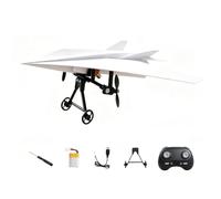 GETBSTOOP RC Paper Airplane Kit with Gyro Stabilizer, 2.4GHz Electric Remote Control Plane, Lightweight DIY Model Airplanes Laun-cher, Dual Propellers Foldable Flying Stem Toy, Micro Fixed Wing Drone