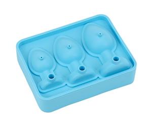 GETBSTOOP silicone scherzo a forma di testa a forma di stampo a forma di scherma di ghiaccio vassoio stampo vassoio for cubetti di ghiaccio for cocktail di whisky geloso for ghiaccio (blu)