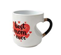 GETBSTOOP Tazza Magica a Forma di Cuore con Cambio di Colore per la Mamma Migliore, Tazza in Ceramica Sensibile al Calore con Design a Sorpresa, Regali Romantici per Festa della Mamma e Compleanni