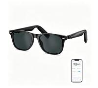 GetD Occhiali Bluetooth, occhiali intelligenti con orecchie aperte, grandi occhiali da sole polarizzati, occhiali audio Bluetooth 5.4, anti-perdita di suono, riduzione del rumore delle chiamate, lenti