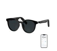 GetD Occhiali Bluetooth,Open-Ear Smart Glasses, Large Round occhiali da sole polarizzati,Audio Sunglasses Bluetooth5.4, anti-perdita di suono, riduzione rumore chiamate