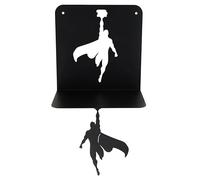 getDigital Supereroi, scaffalatura sospesa invisibile, piccola mensola da parete in metallo, per ufficio, cucina, camera da letto, colore nero, 21 x 21 x 15 cm