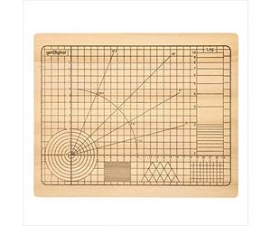 getDigital Tagliere ad Alta precisione in Legno di faggio Non trattato con Angoli e Forme Geometriche, Marrone, 31 x 25 x 2 cm