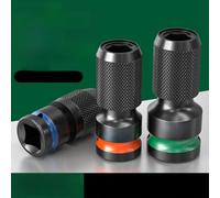 Getdoublerich Adattatore a sgancio rapido per chiave a percussione da 1/2, 3/8 o 1/4 di pollice a 6,35 mm, convertitore a bussola esagonale per utensili elettrici e pneumatici