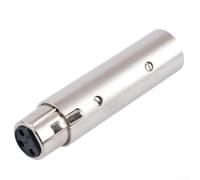 Getdoublerich Adattatore professionale da 3 a 5 pin XLR per dmx corpo in metallo per trasferimento del segnale luminoso da palcoscenico (femmina a 3 pin a maschio a 5 pin)