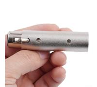 Getdoublerich Adattatore professionale da 3 a 5 pin XLR per dmx corpo in metallo per trasferimento del segnale luminoso da palcoscenico (maschio a 3 pin a femmina 5 pin)
