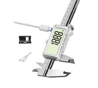 Getdoublerich Calibro a corsoio digitale ricaricabile, precisione 0,01 mm, micrometro elettronico con ricarica USB-C, in acciaio inox, per misurazioni industriali (150 mm)
