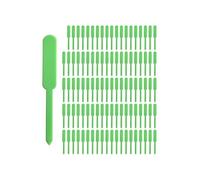 Getdoublerich Confezione da 100 etichette riutilizzabili per piante da giardino, 12 x 1,5 cm, in plastica verde, per uso esterno e interno, resistenti alle intemperie, per erbe, verdure, fiori