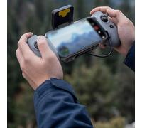 Getdoublerich Confezione da 2 joystick in lega per telecomando Potensic, bacchette pieghevoli e telescopiche, ricambio compatto grigio argento per potenziato