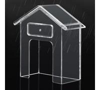 Getdoublerich Copertura per campanello in policarbonato trasparente resistente alle intemperie per campanello senza fili, protezione dalla pioggia su 5 lati, si adatta alla maggior parte dei