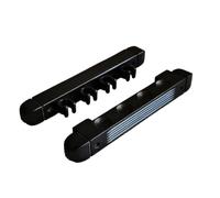 Getdoublerich Coppia di stecche da biliardo con montaggio a parete, 4 scomparti, in legno, per sala giochi, bar, club, colore: nero, rosso, giallo